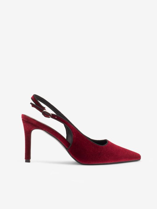SAPATO PUMP SLING BACK EM VELUDO