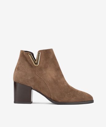 BOTIM EM CROUTE CAMURÇA DE TACÃO - TAUPE, 36