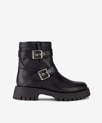 BOTIM ESTILO BIKER EM PELE