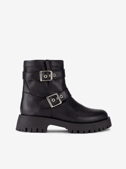 BOTIM ESTILO BIKER EM PELE