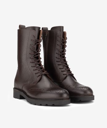 Alternative view of BOTA ESTILO MILITAR EM PELE