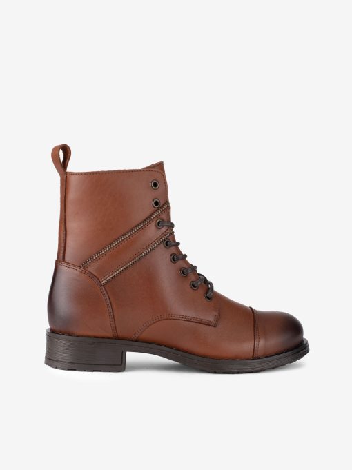 BOTA ESTILO MILITAR EM PELE