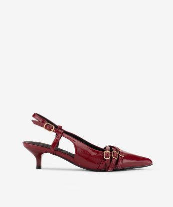 SAPATO PUMP SLING BACK EM VERNIZ