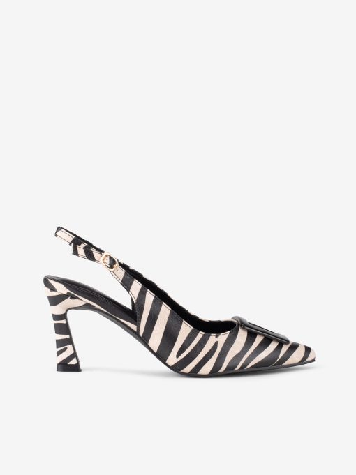 SAPATO PUMP SLING BACK ESTAMPADO