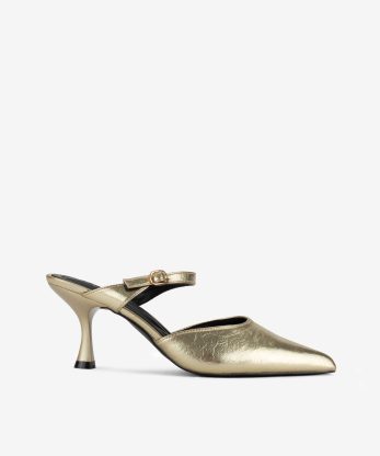 SAPATO PUMP MULE METALIZADO