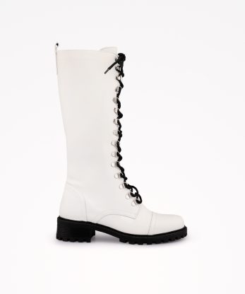 BOTA ESTILO MILITAR EM PELE