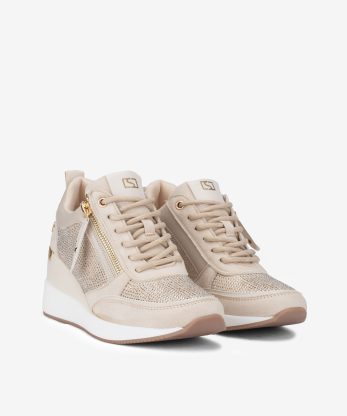 Alternative view of SAPATILHA DE CUNHA COM CRISTAIS