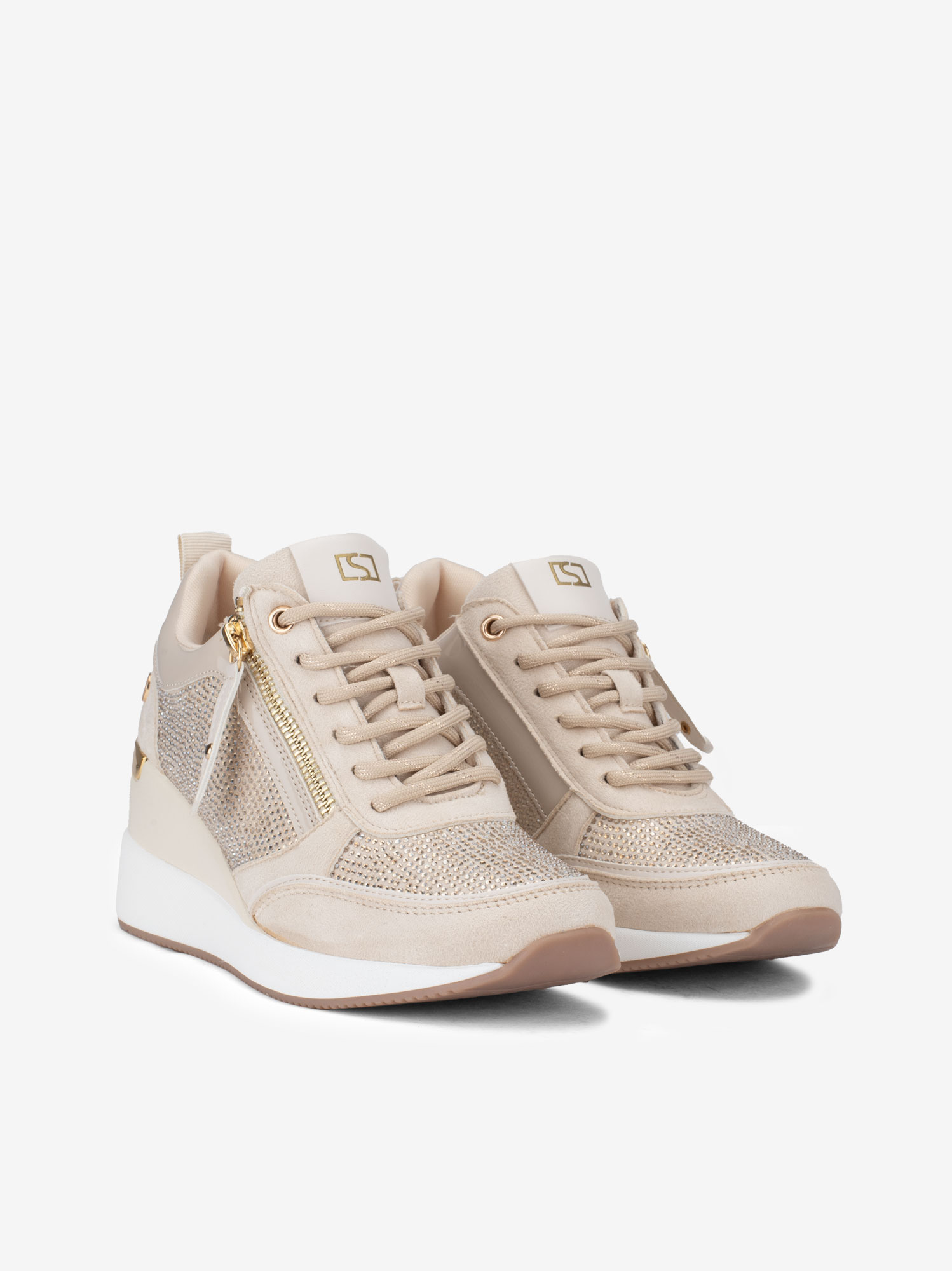 SAPATILHA DE CUNHA COM CRISTAIS - Image 2