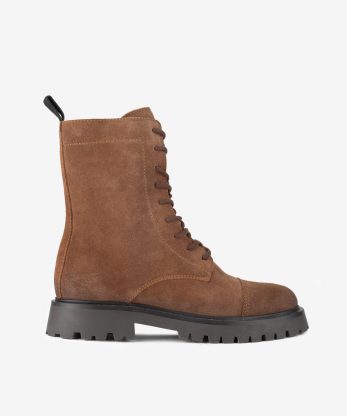 BOTA ESTILO MILITAR EM CROUTE CAMURÇA - CASTANHO, 40