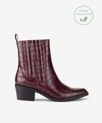BOTIM DE TACÃO ESTAMPADO CROCO