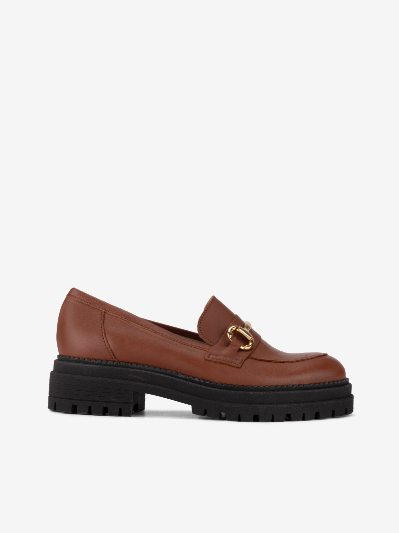 SAPATO LOAFER EM PELE
