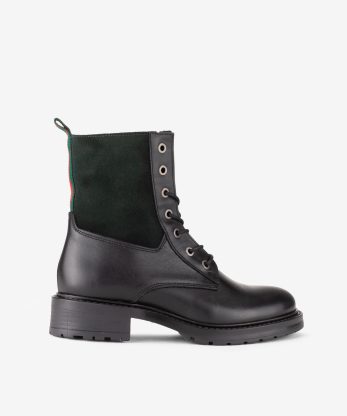 BOTA ESTILO MILITAR EM PELE