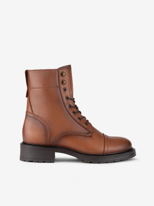 BOTA ESTILO MILITAR EM PELE