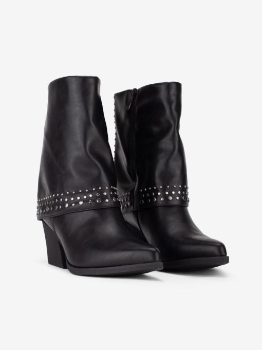 BOTA DE TACÃO ESTILO TEXANA COM POLAINA E APLICAÇÃO DE TACHAS METÁLICAS - Image 4