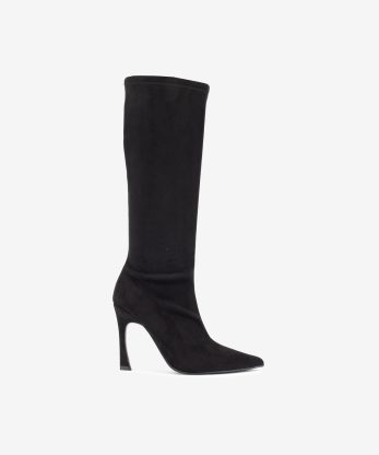 BOTA DE SALTO ALTO EM LICRA CAMURÇA