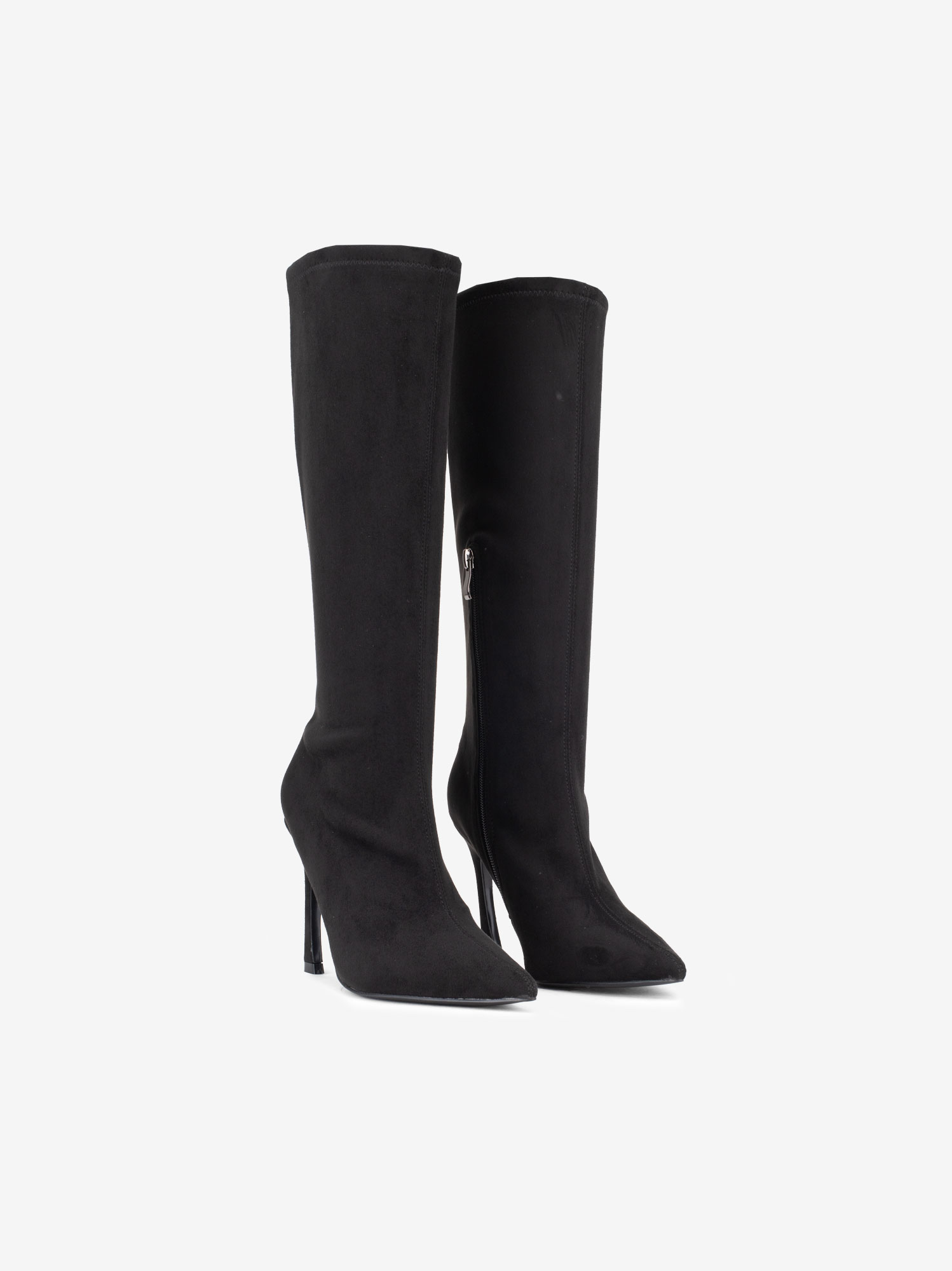 BOTA DE SALTO ALTO EM LICRA CAMURÇA - Image 2