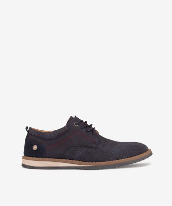 SAPATO DERBY COMBINADO COM MICRO PERFURADO DE ATACADOR