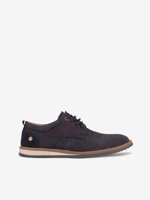 SAPATO DERBY COMBINADO COM MICRO PERFURADO DE ATACADOR