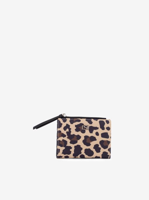PORTA CARTÕES ESTAMPADO ANIMAL PRINT COM FECHO METÁLICO