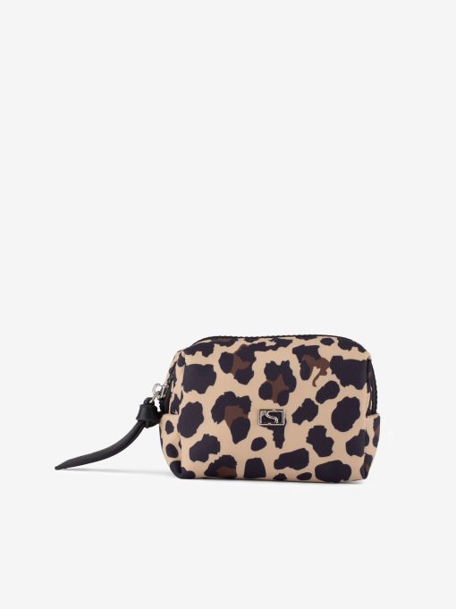 ESTOJO ESTAMPADO ANIMAL PRINT DE FECHO METÁLICO COM APLICAÇÃO