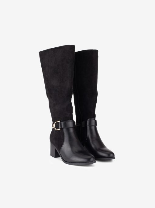 BOTA ALTA DE TACÃO COMBINADA COM APLICAÇÃO METÁLICA - Image 2