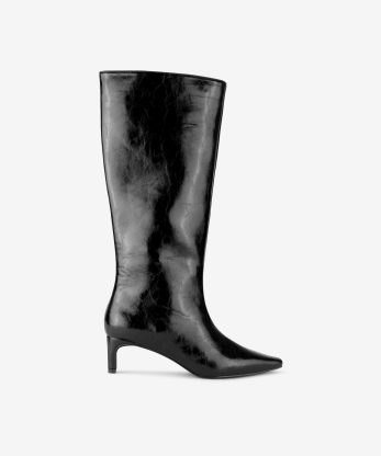 BOTA DE SALTO EFEITO PELE - PRETO, 41