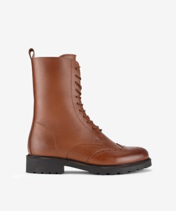 BOTA ESTILO MILITAR EM PELE