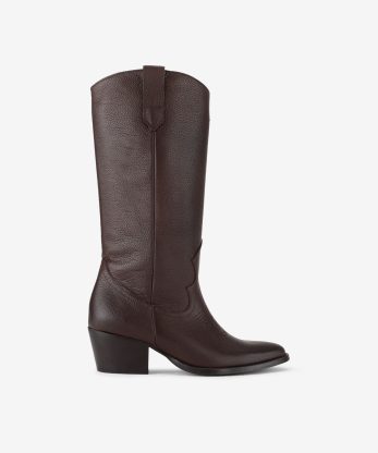 BOTA ALTA TEXANA EM PELE