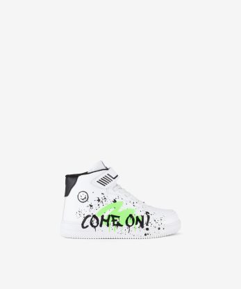 TÉNIS HI TOP ESTAMPADO DE VELCRO E ATACADOR ELÁSTICO COM CUPSOLE