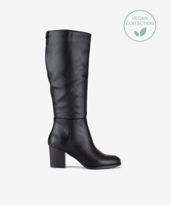 BOTA ALTA DE TACÃO EFEITO PELE