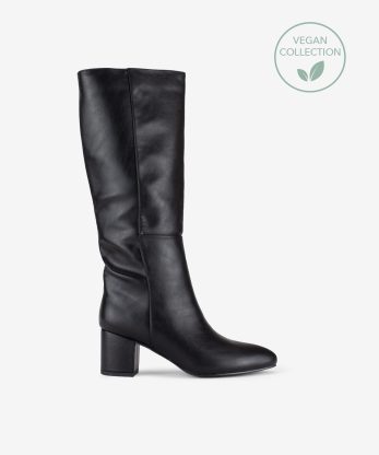 BOTA ALTA DE TACÃO EFEITO PELE