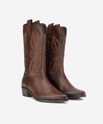 Alternative view of BOTA DE TACÃO ESTILO TEXANA EM PELE