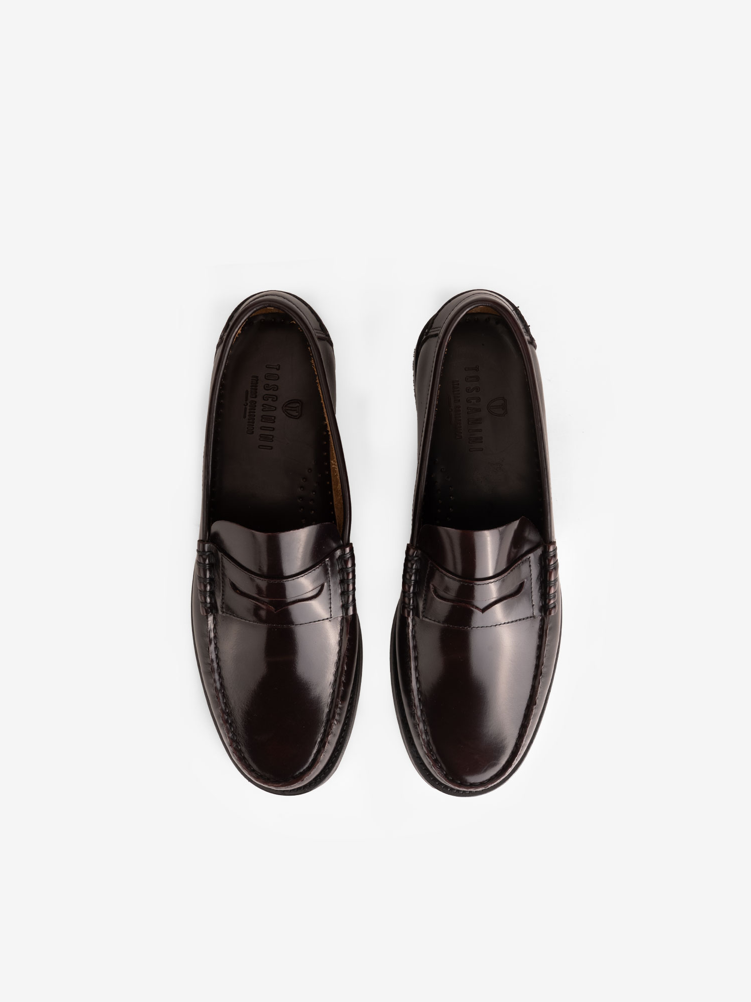 SAPATO PENNY LOAFER TOSCANINI EM PELE POLIDA COM SOLA DE COURO - Image 3