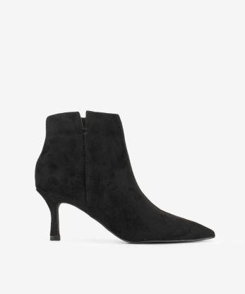 BOTIM ANKLE DE SALTO EM FORMA PONTIAGUDA COM FECHO INTERIOR