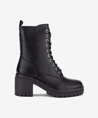 BOTA DE TACÃO ESTILO MILITAR DE ATACADOR COM SOLA DE RASTO