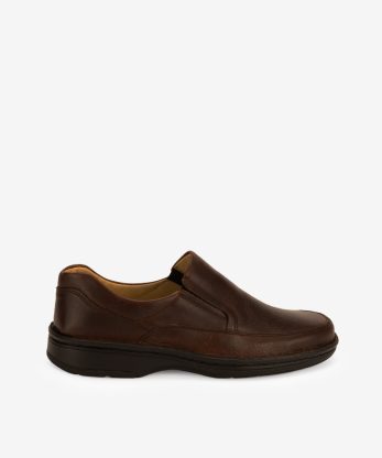 SAPATO LOAFER EM PELE PULL-UP COM SOLA EXTRA CONFORTO
