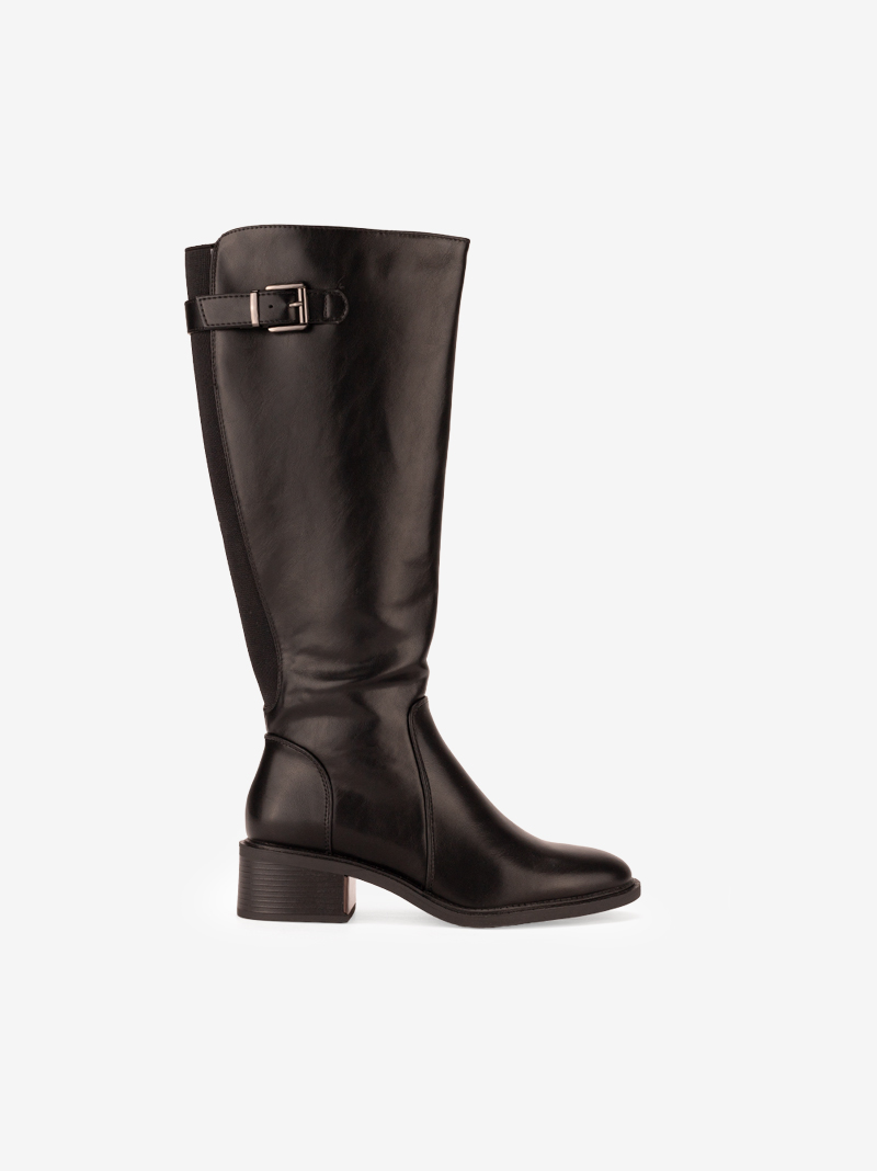 BOTA ALTA DE FIVELA COM DETALHE METÁLICO NO TACÃO - Image 5