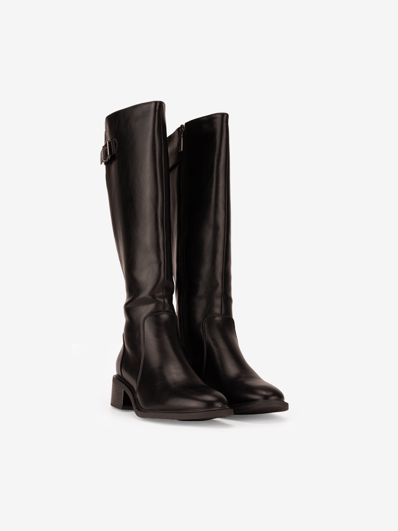 BOTA ALTA DE FIVELA COM DETALHE METÁLICO NO TACÃO - Image 6