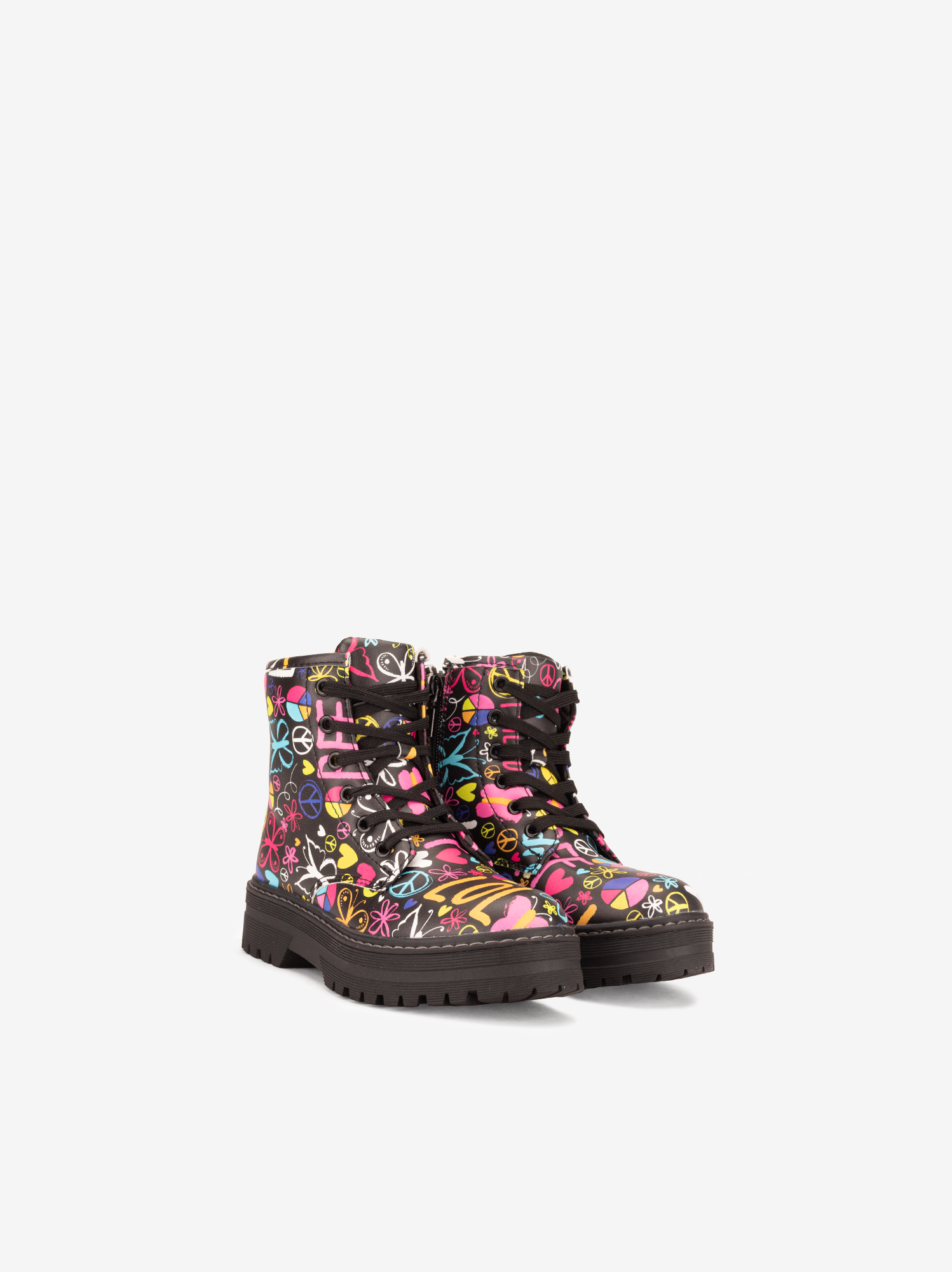 BOTA ESTILO MILITAR ESTAMPADA MULTICOLOR DE ATACADOR COM FECHO INTERIOR - Image 2
