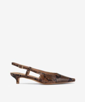 SAPATO SLING BACK ESTAMPADO