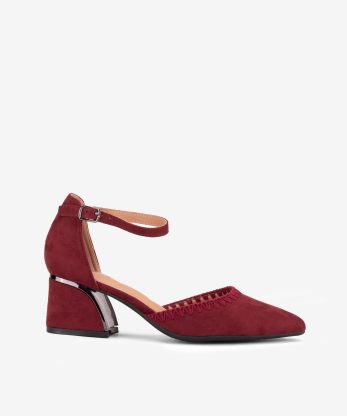 SAPATO PUMP COM BORDAD
