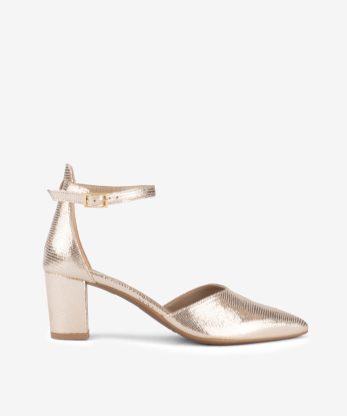 SAPATO PUMP EM CAMURÇA ESTAMPADA