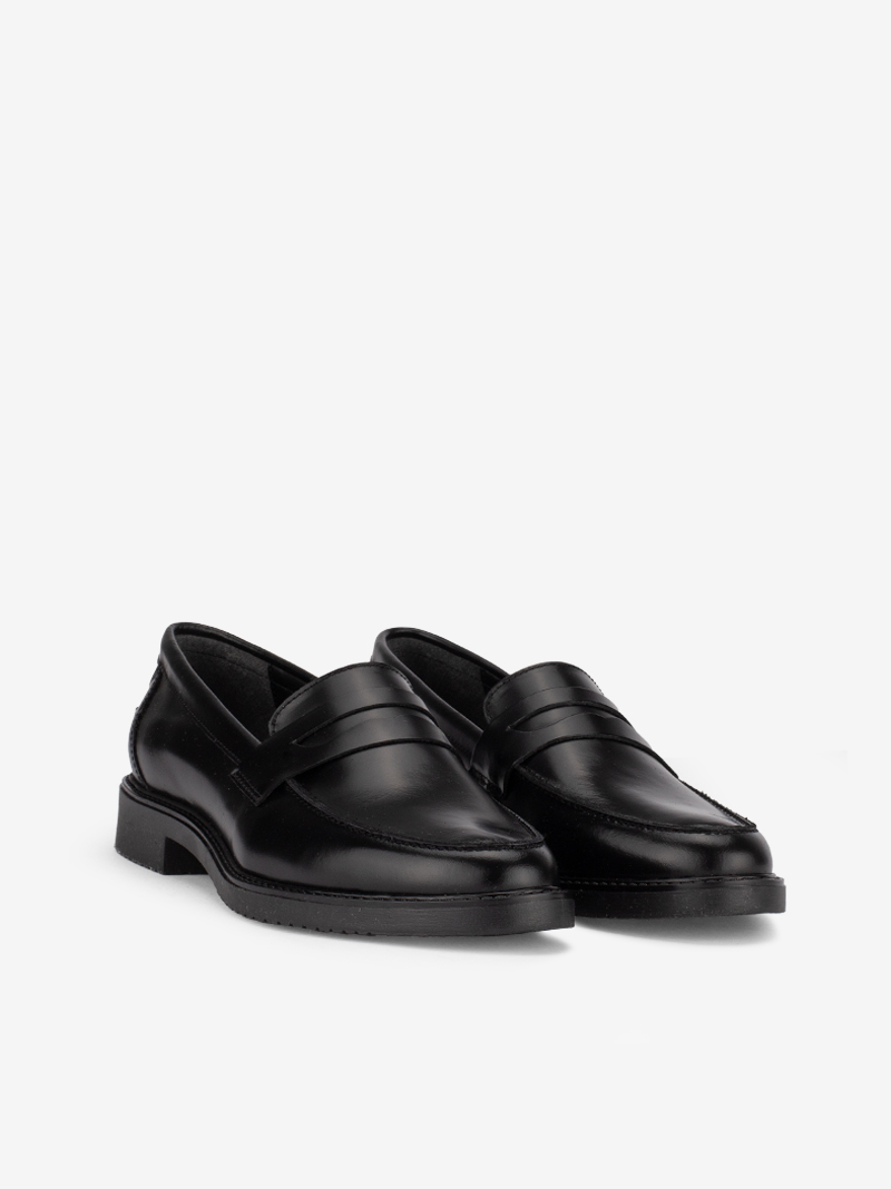 SAPATO LOAFER EM PELE POLIDA COM SOLA RASA - Image 3
