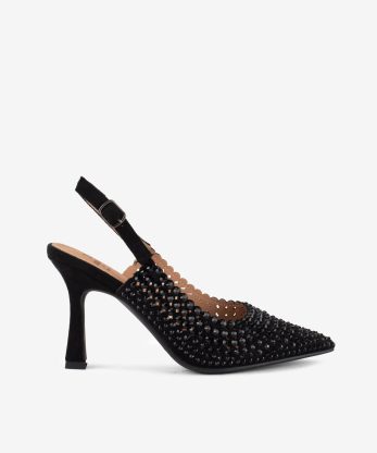 SAPATO PUMP SLING BACK COM CRISTAIS