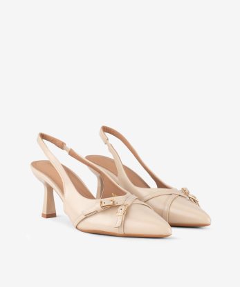 Alternative view of SAPATO DE SALTO PUMP COM TIRAS DE FIVELA EM FORMA PONTIAGUDA
