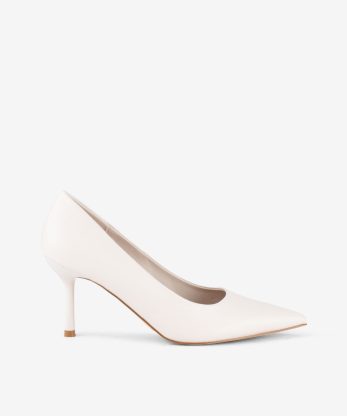 SAPATO STILETTO EFEITO PELE - BRANCO, 35
