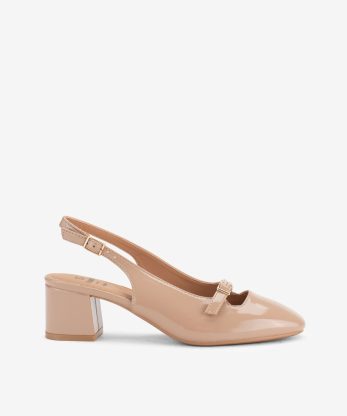 SAPATO PUMP SLING BACK EM VERNIZ