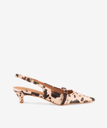 SAPATO SLING BACK ESTAMPADO