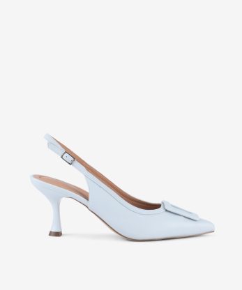 SAPATO PUMP SLING BACK METALIZADO