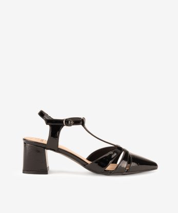 SAPATO PUMP DE TACÃO EFEITO PELE - PRETO, 37